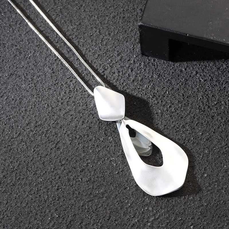 Silver Long Chains Necklace Fashion Accessories Pendants Jewelry