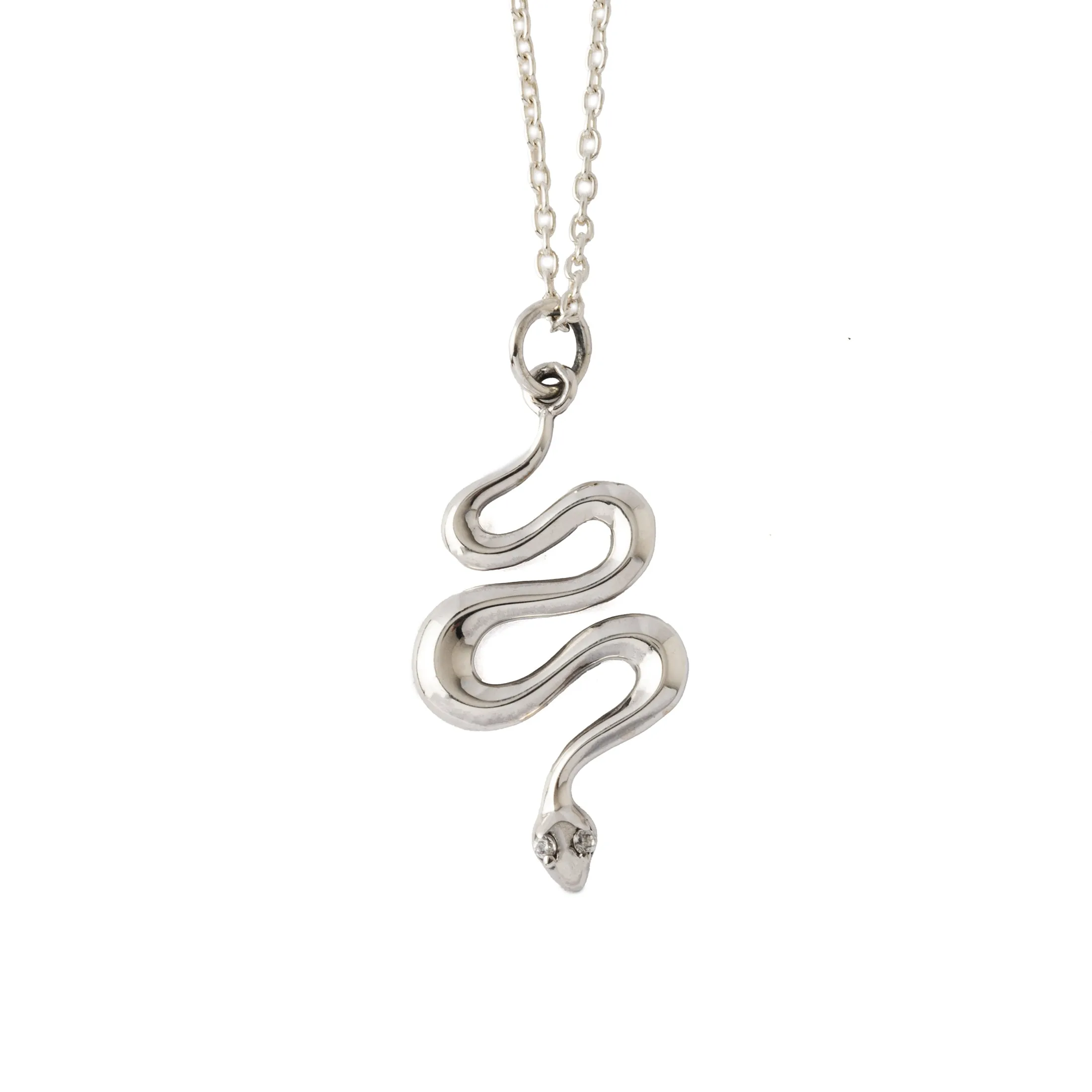 Silver Snake Necklace