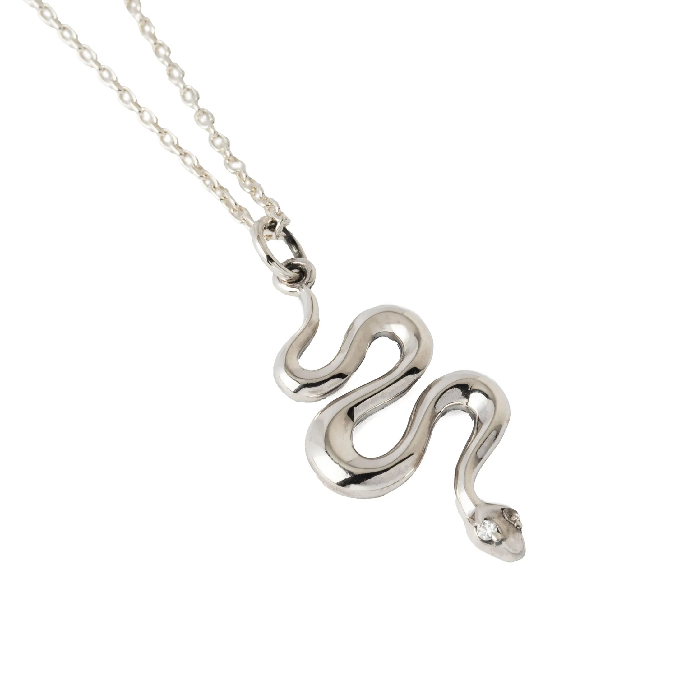 Silver Snake Necklace
