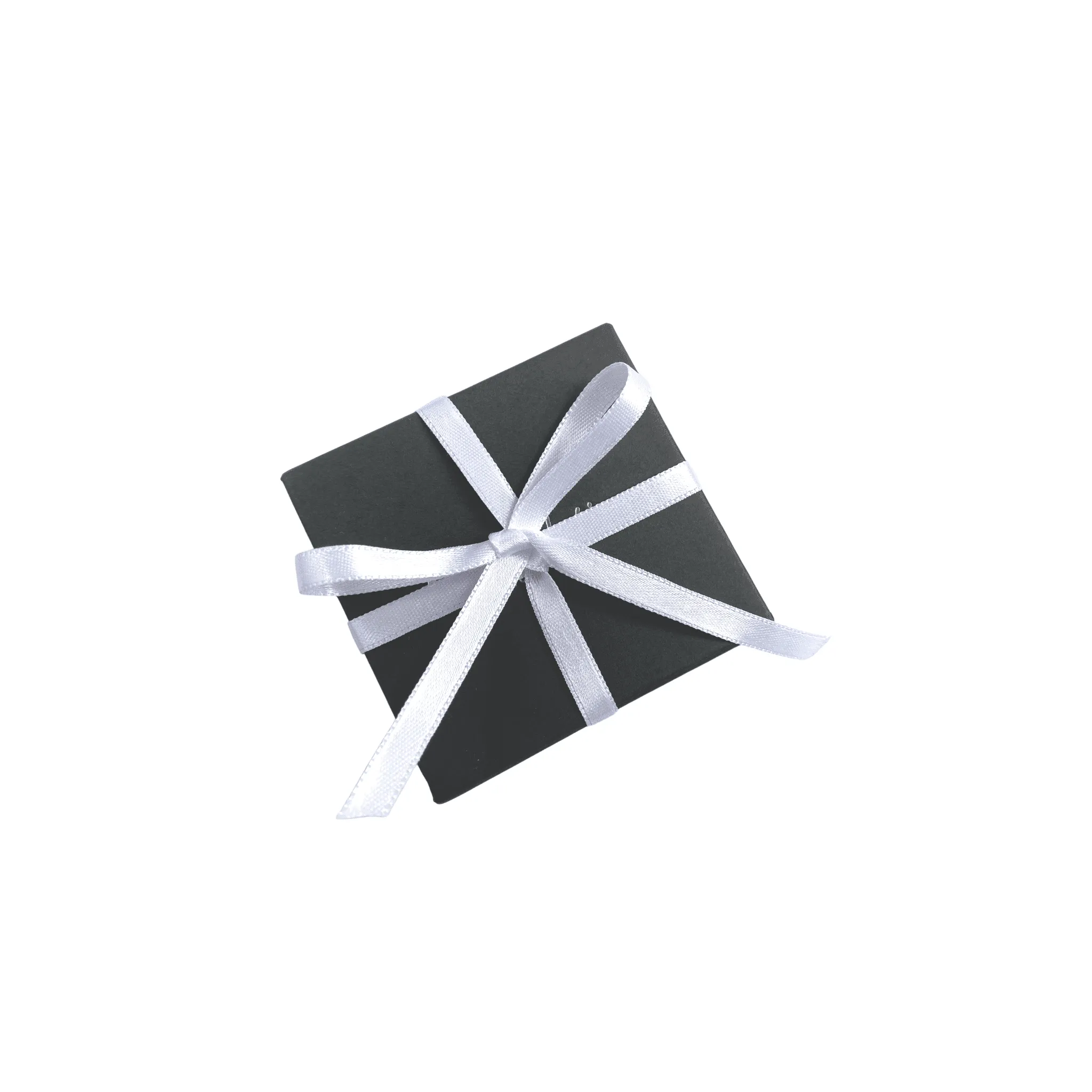 Silver Square 925 Sterling Silver Clear Stud Earrings with Luxurious Gift Box