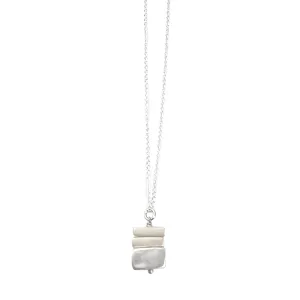 Silver Stacked Bars Necklace