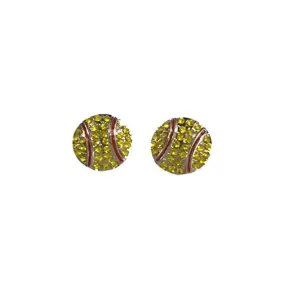 Softball Rhinestone Earrings