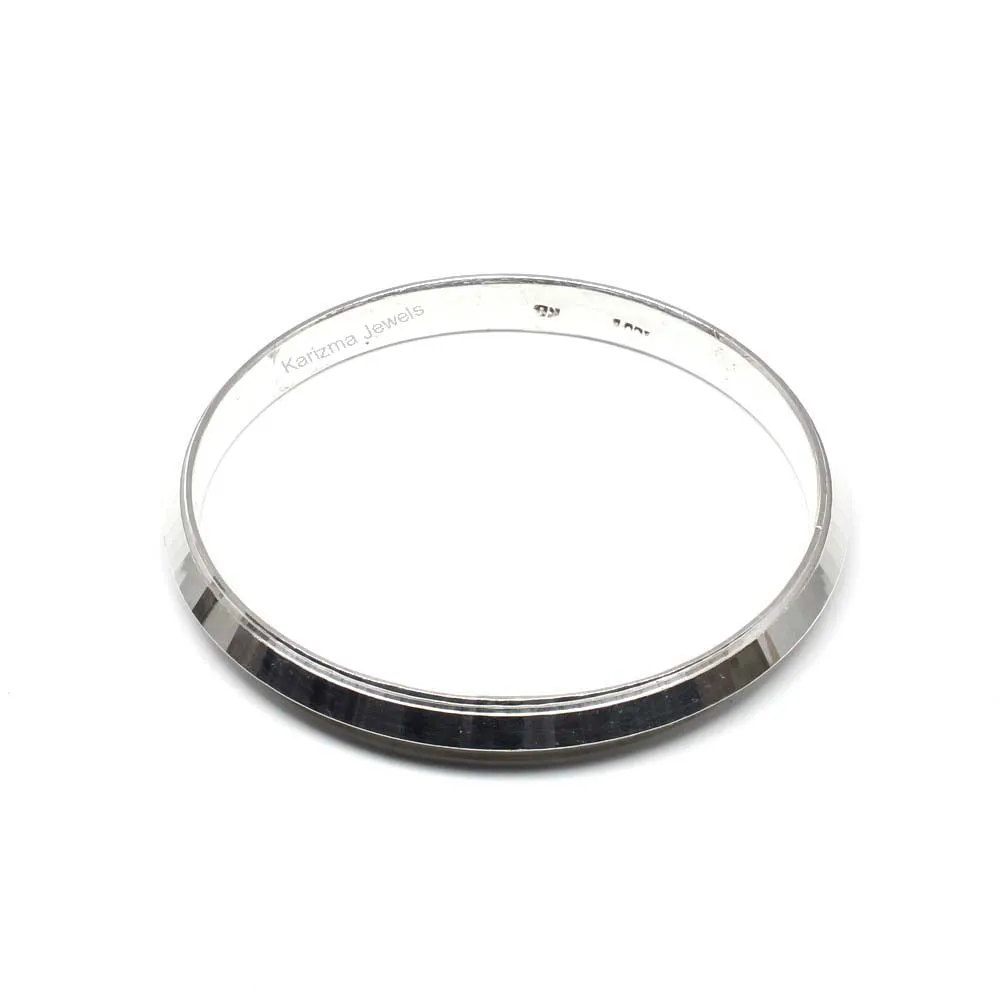 Solid 999 Fine Silver Men's solid Kada Bangle Bracelet