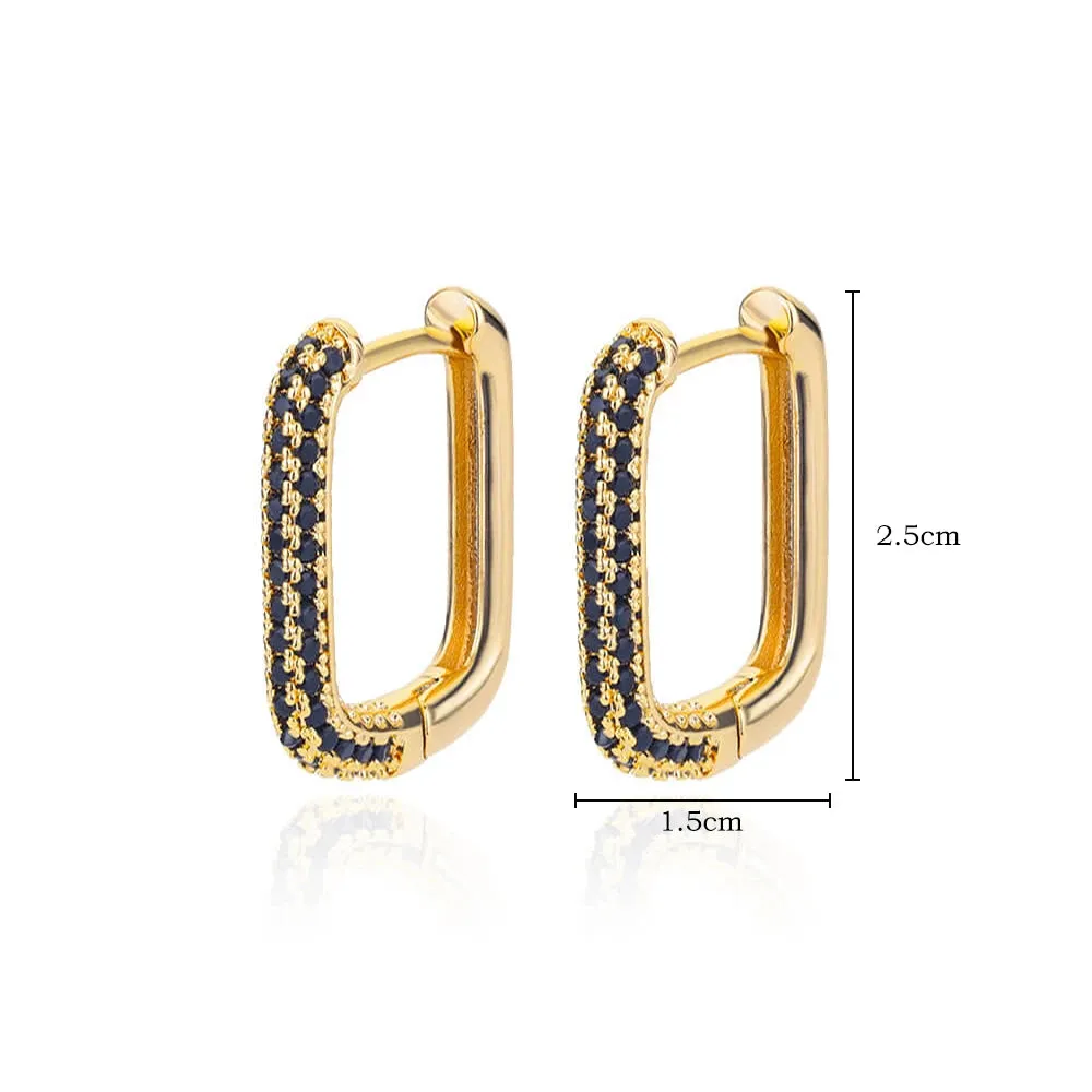Stainless Steel Hoop Earrings for Women Luxury Gold Color
