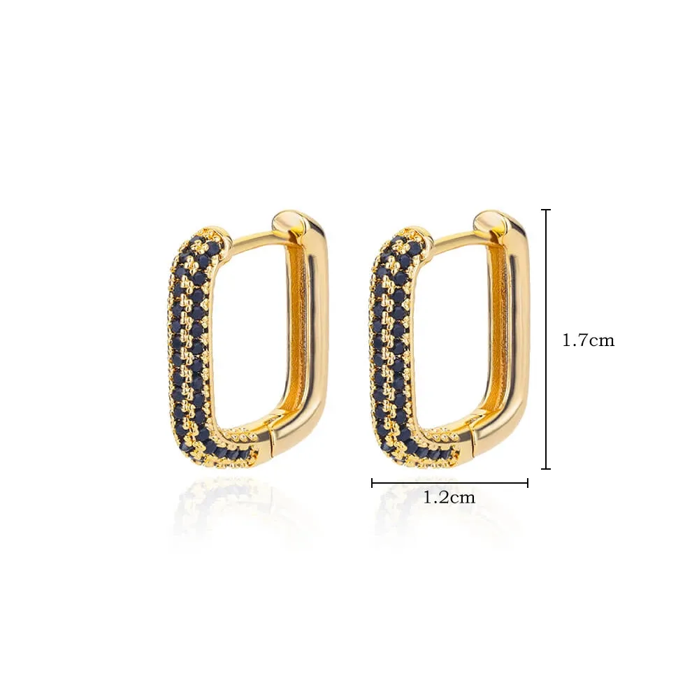Stainless Steel Hoop Earrings for Women Luxury Gold Color