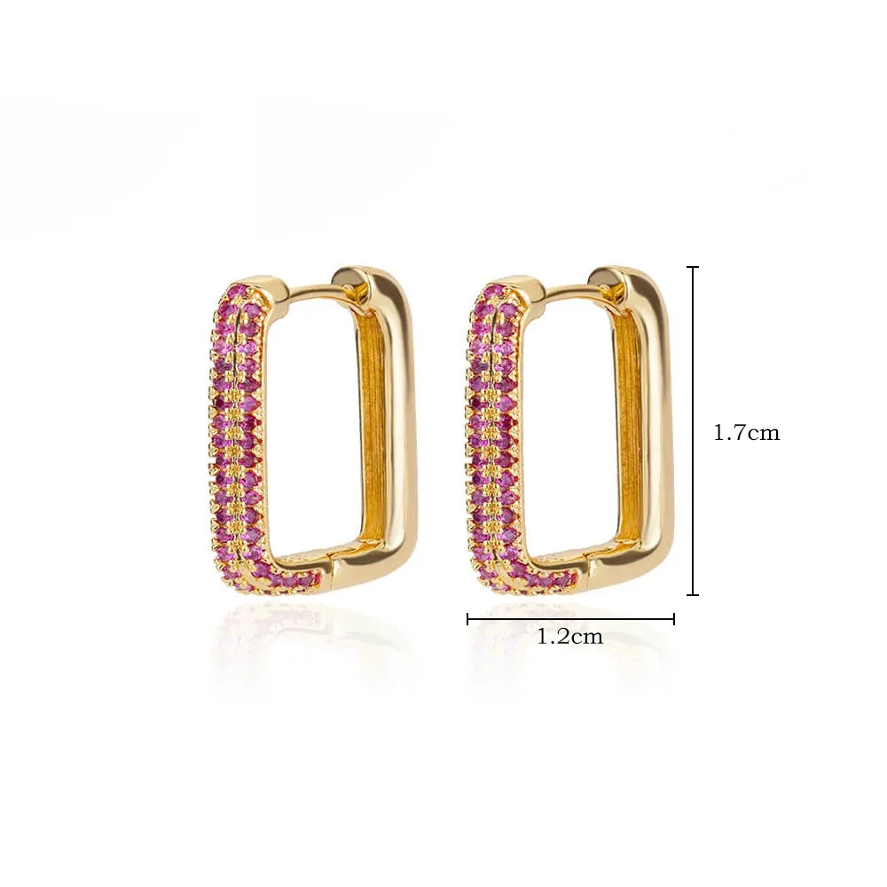 Stainless Steel Hoop Earrings for Women Luxury Gold Color