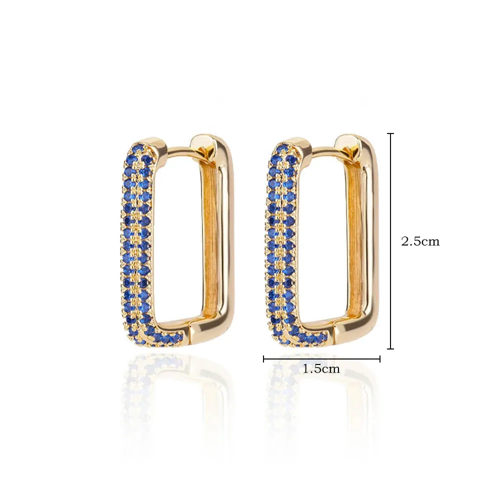 Stainless Steel Hoop Earrings for Women Luxury Gold Color