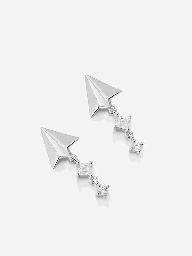 Star Dream Small Aircraft Earrings Unique Design High end Earrings