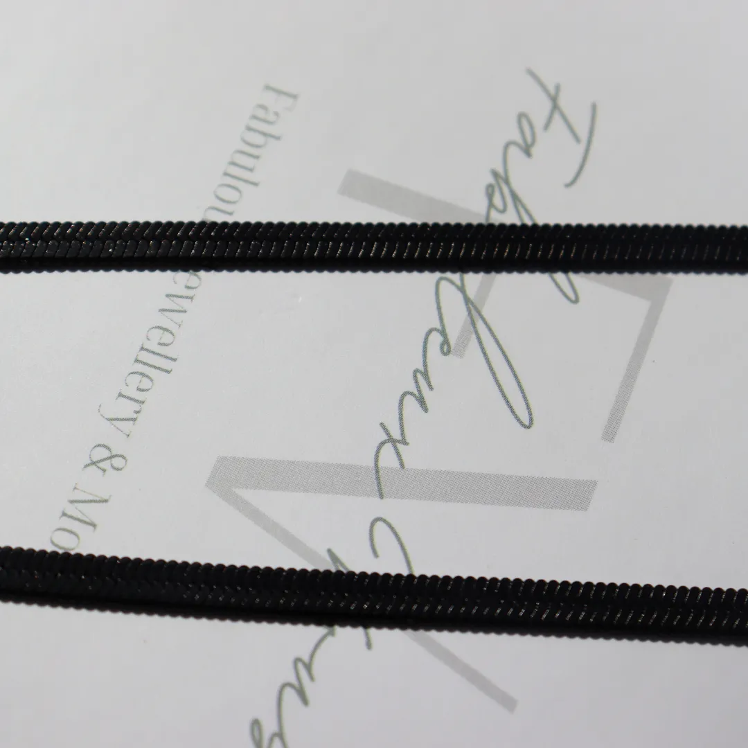 Steel Me Black Snake Chain