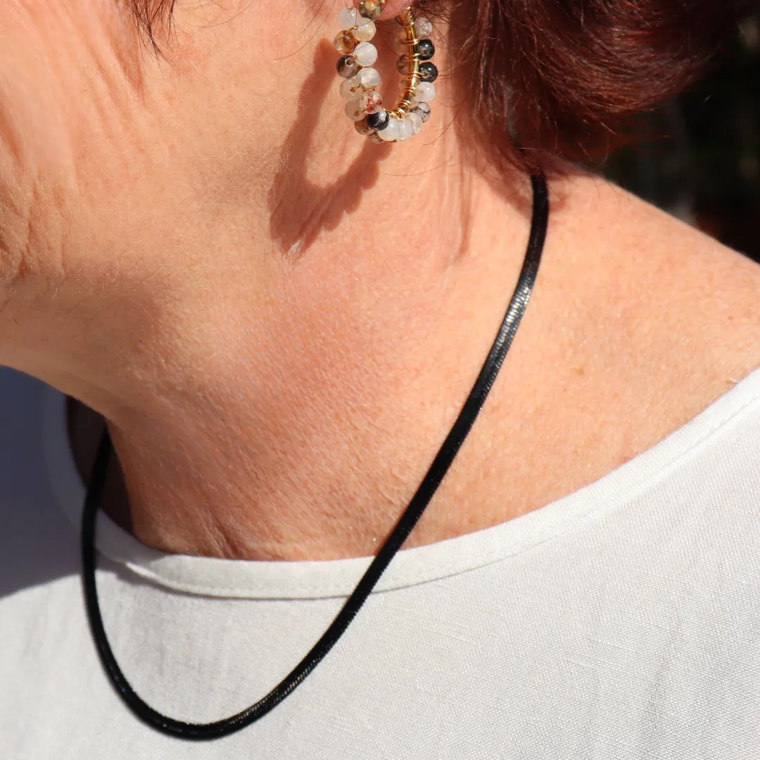 Steel Me Black Snake Chain
