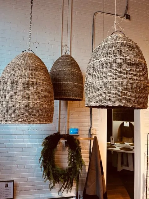 TOSCANY SEAGRASS  BASKET LAMP SHADE