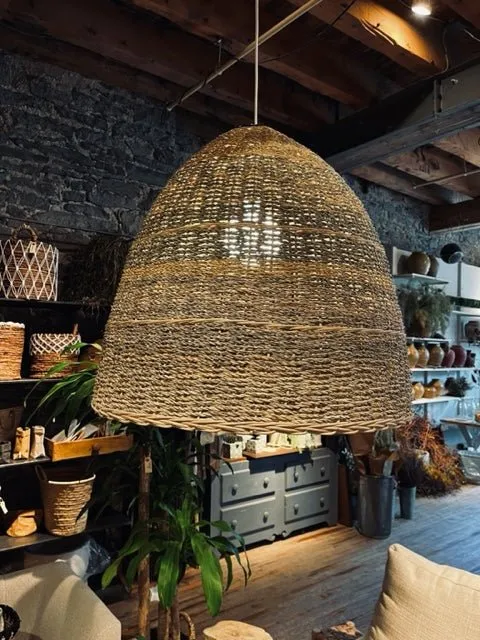 TOSCANY SEAGRASS  BASKET LAMP SHADE