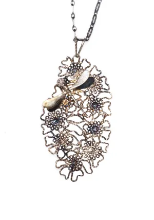Vernissage Sterling Silver Happy Dragonfly Pendant Necklace