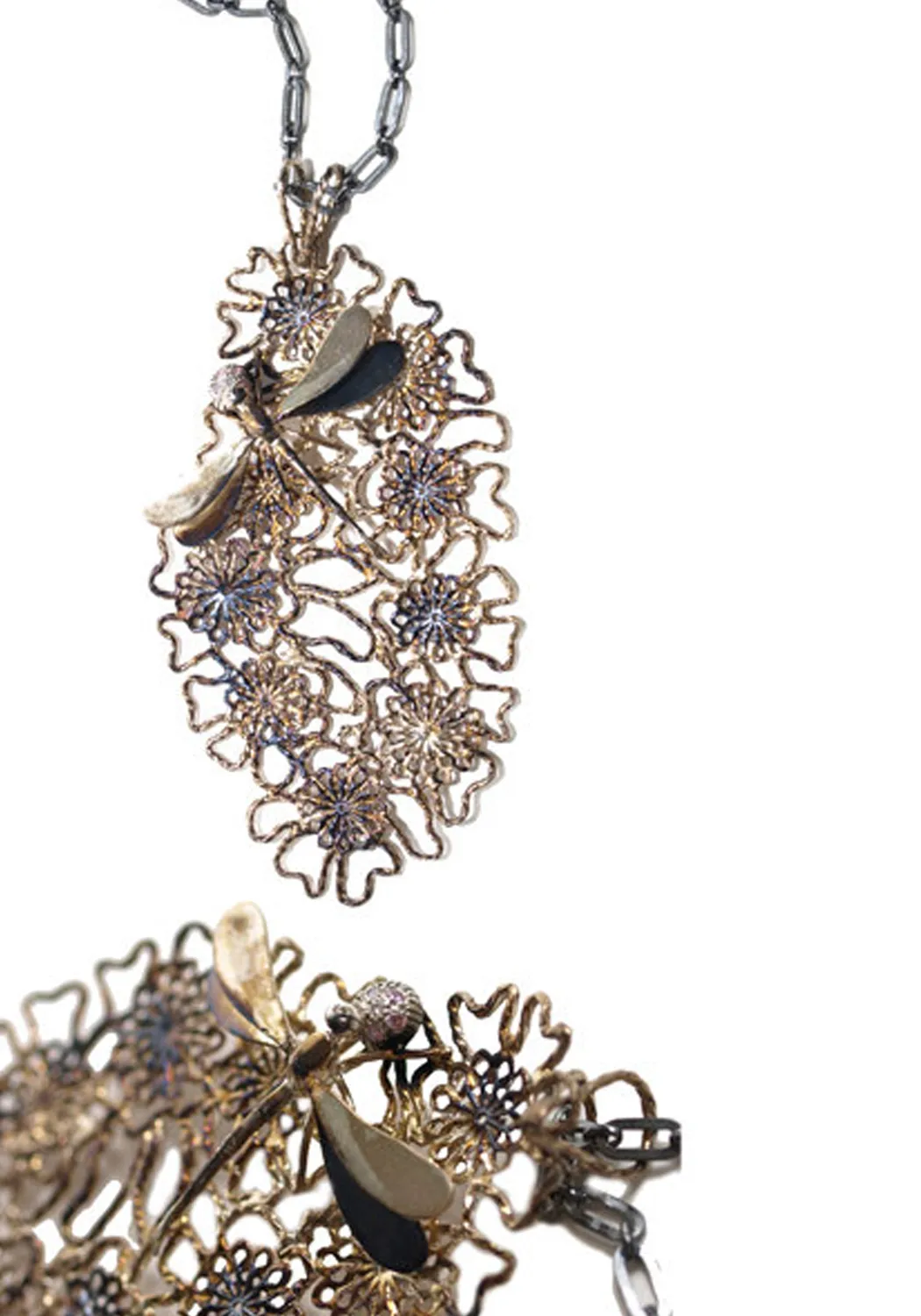 Vernissage Sterling Silver Happy Dragonfly Pendant Necklace