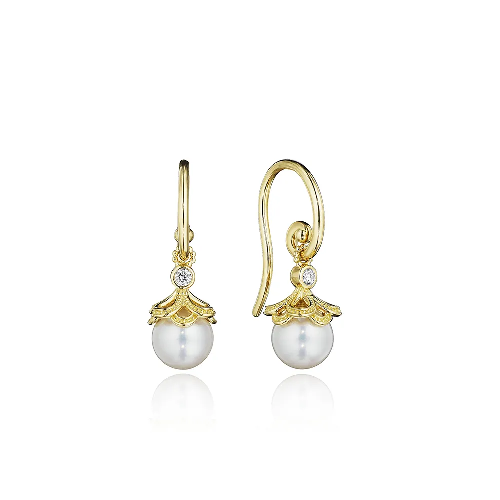 Verragio Floret Cap Pearl Dangle Earring