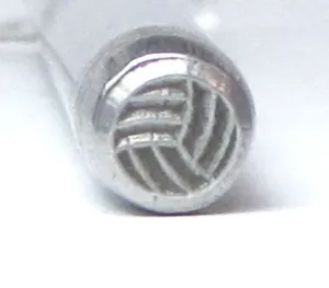 Volleyball design, steel stamp, team charm making, USA made, metal stamping