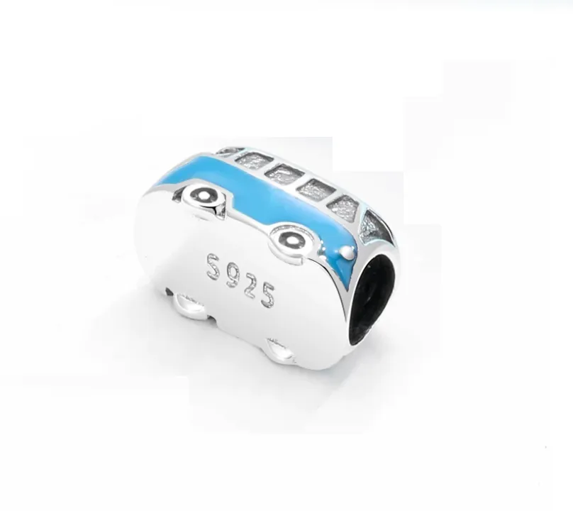 VW Transporter Hippie Van Charm 925 Sterling Silver