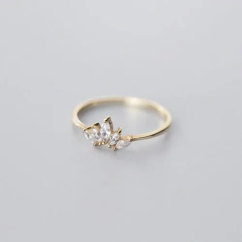 WANTME Genuine 925 Sterling Silver Chic Pave Crystal Zircon Princess