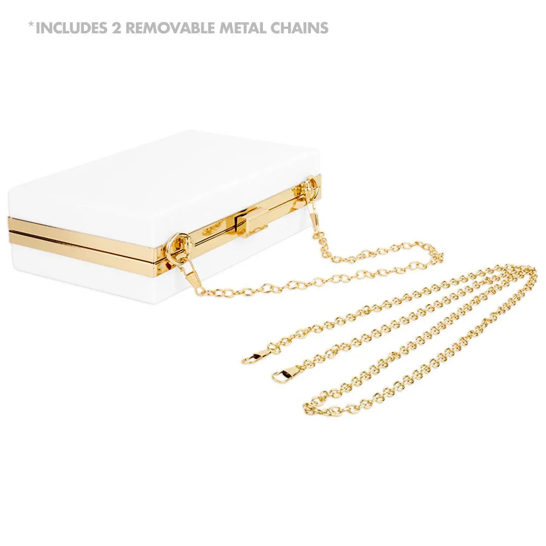 White Acrylic Clutch Purse