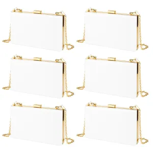 White Acrylic Clutch Purse