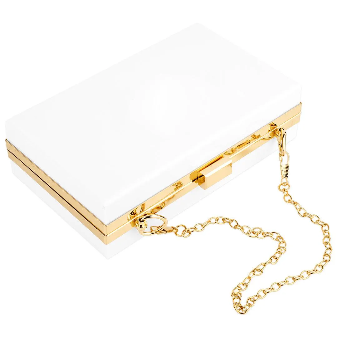 White Acrylic Clutch Purse