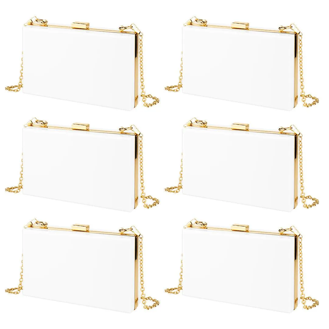 White Acrylic Clutch Purse