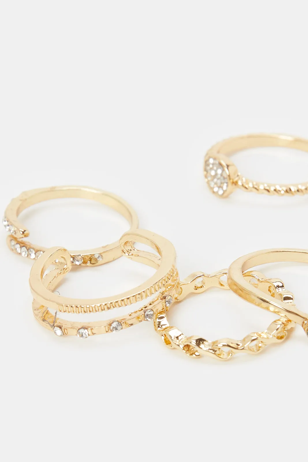 Women Gold Ring Set (6 Piece)