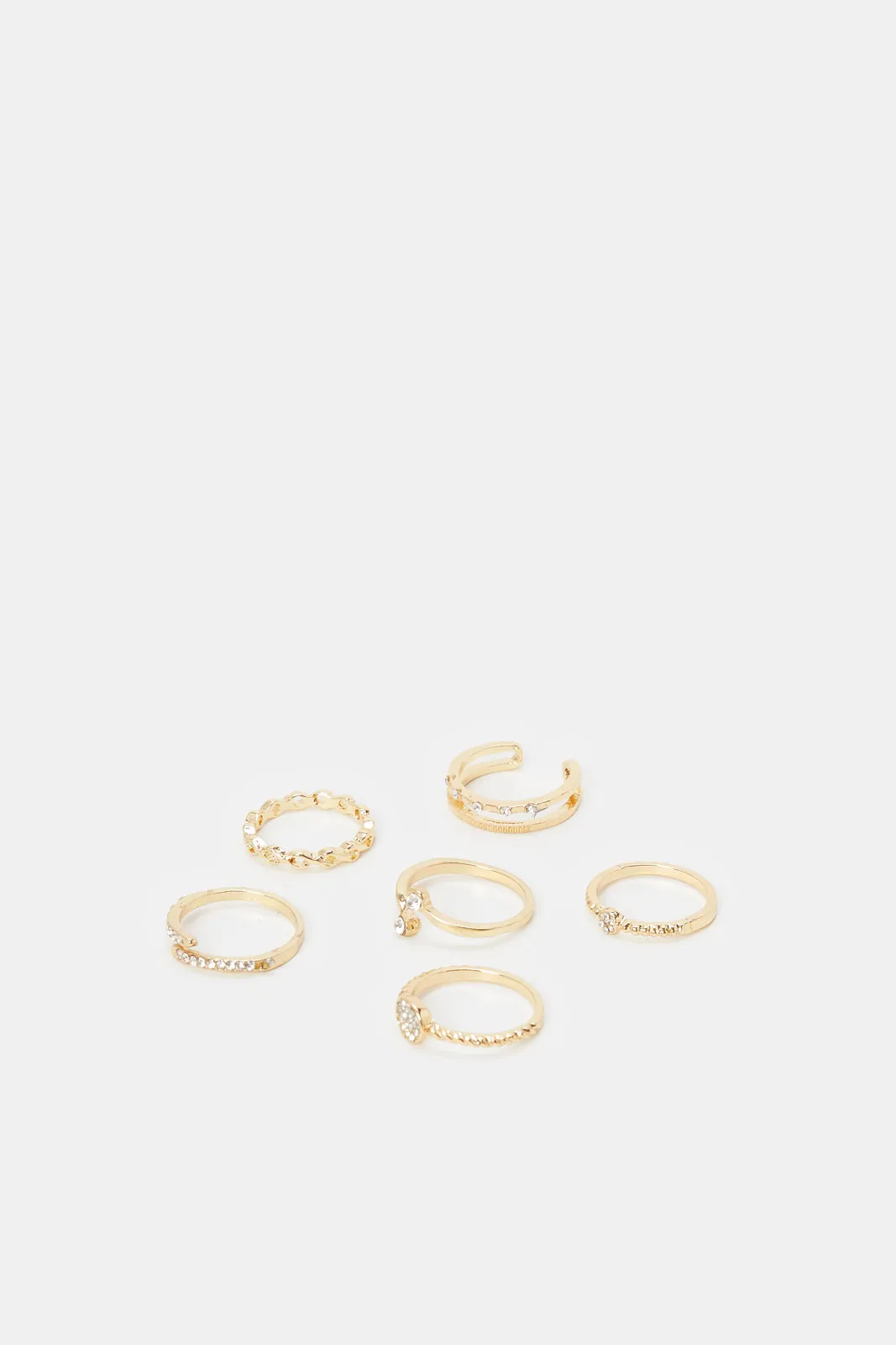 Women Gold Ring Set (6 Piece)