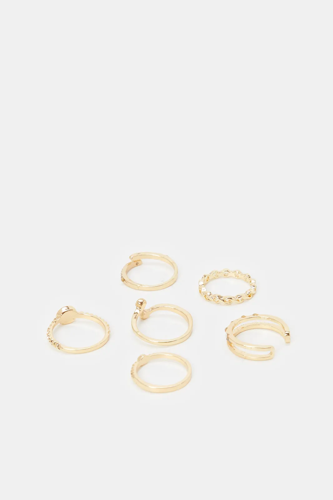 Women Gold Ring Set (6 Piece)